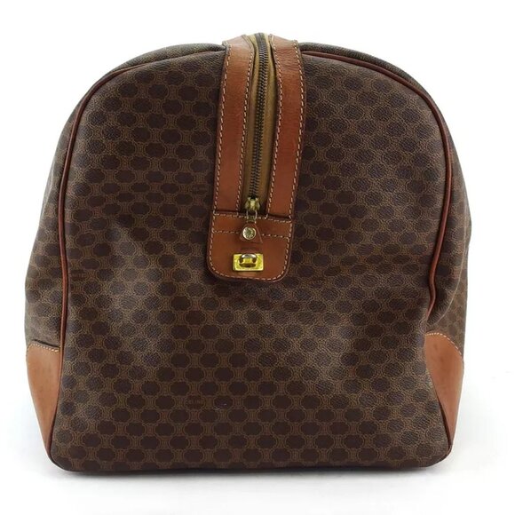 CELINE Boston bag macadam PVC ?~ leather Authentic - Picture 3 of 9